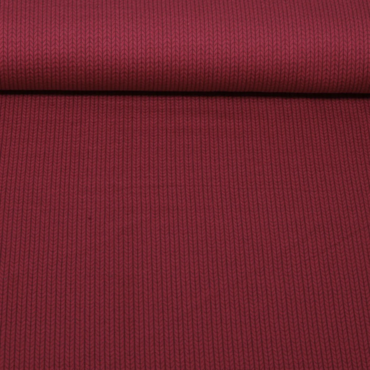 Bio Jersey Jacquard Knit Knit Weinrot