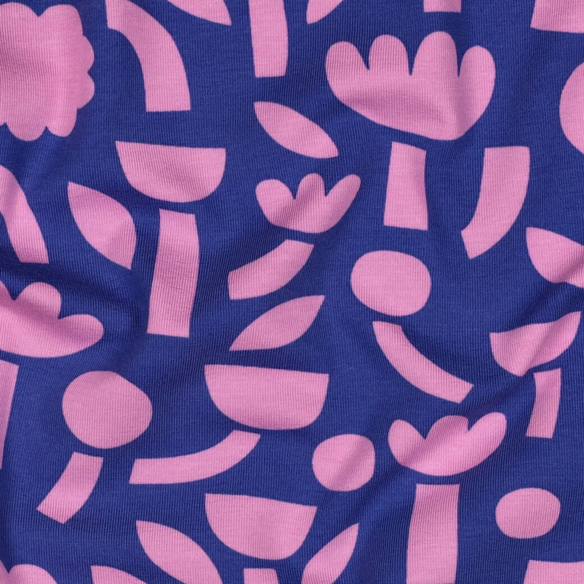 Bio Jersey Jennifer Bouron Blumen Abstrakt Blau