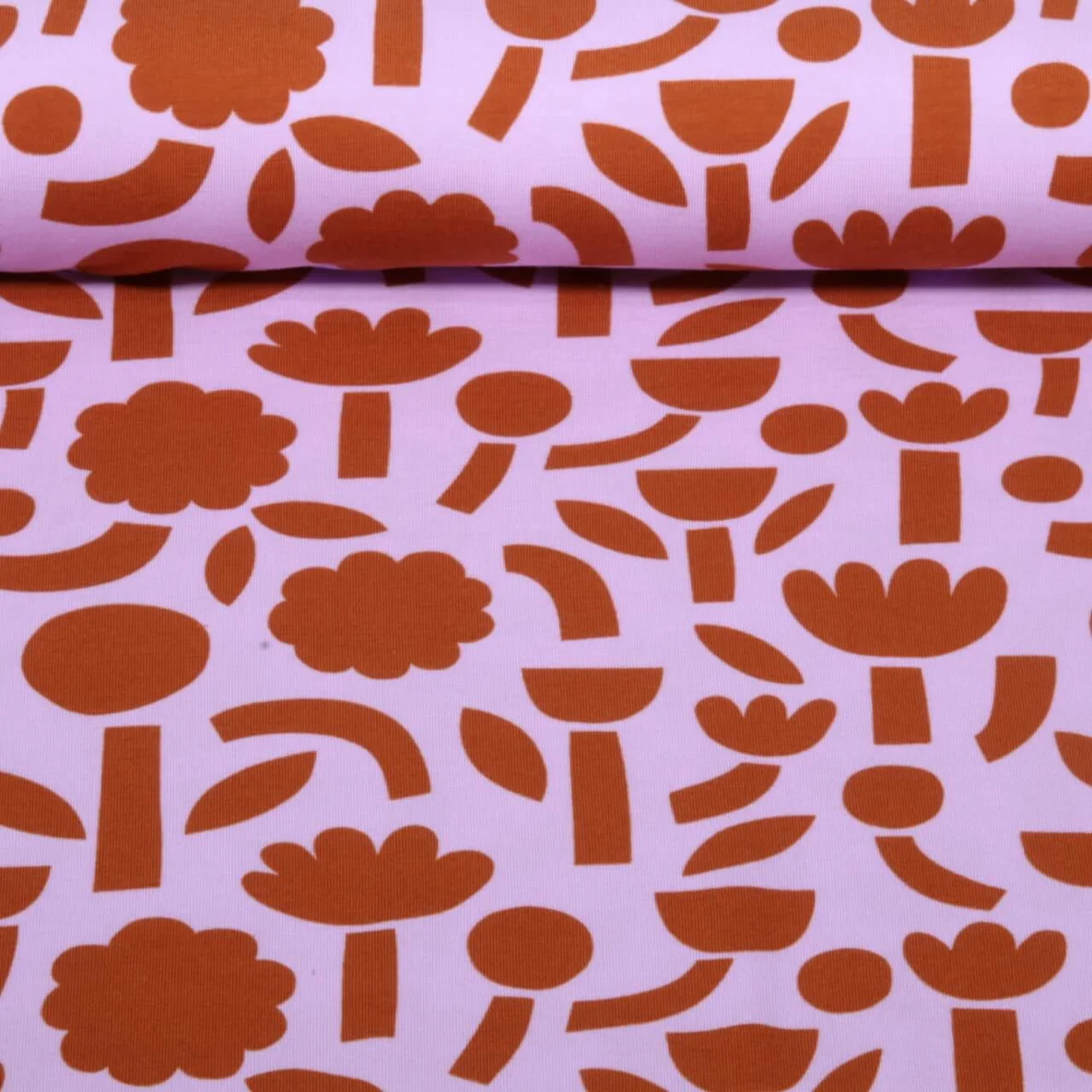 Bio Jersey Jennifer Bouron Blumen Abstrakt Lavendel