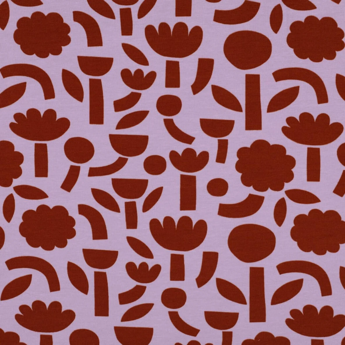 Bio Jersey Jennifer Bouron Blumen Abstrakt Lavendel