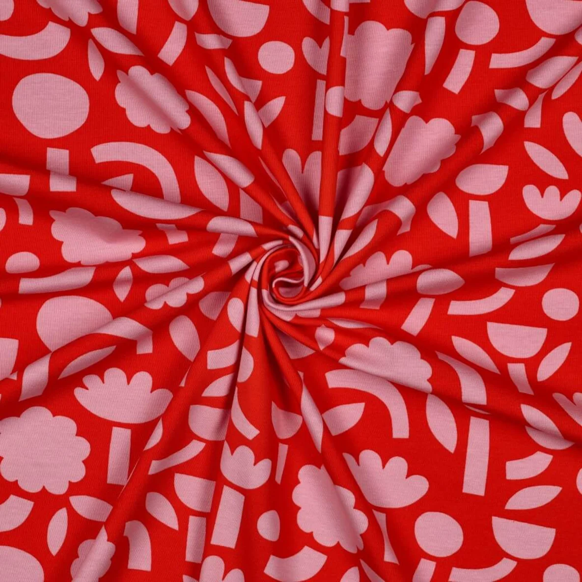 Bio Jersey Jennifer Bouron Blumen Abstrakt Orange