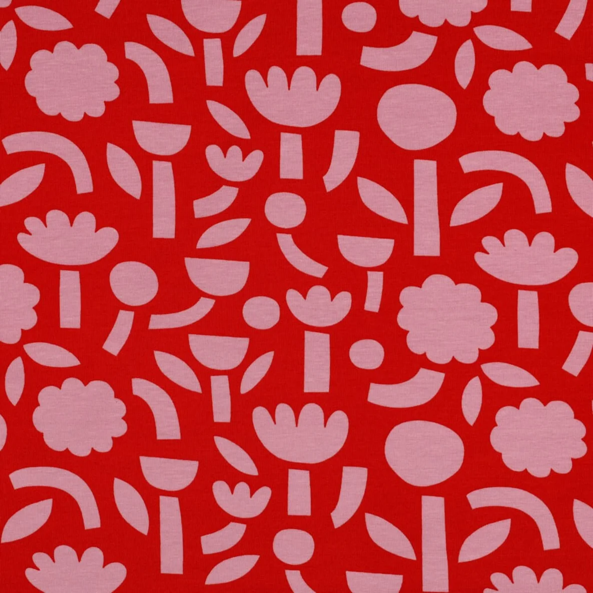 Bio Jersey Jennifer Bouron Blumen Abstrakt Orange