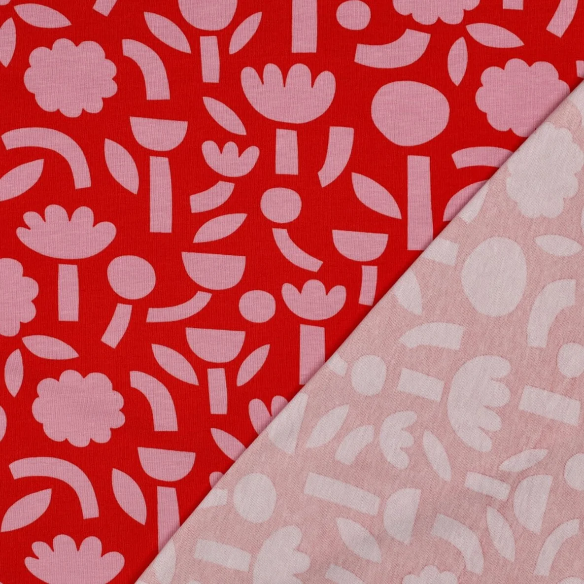 Bio Jersey Jennifer Bouron Blumen Abstrakt Orange