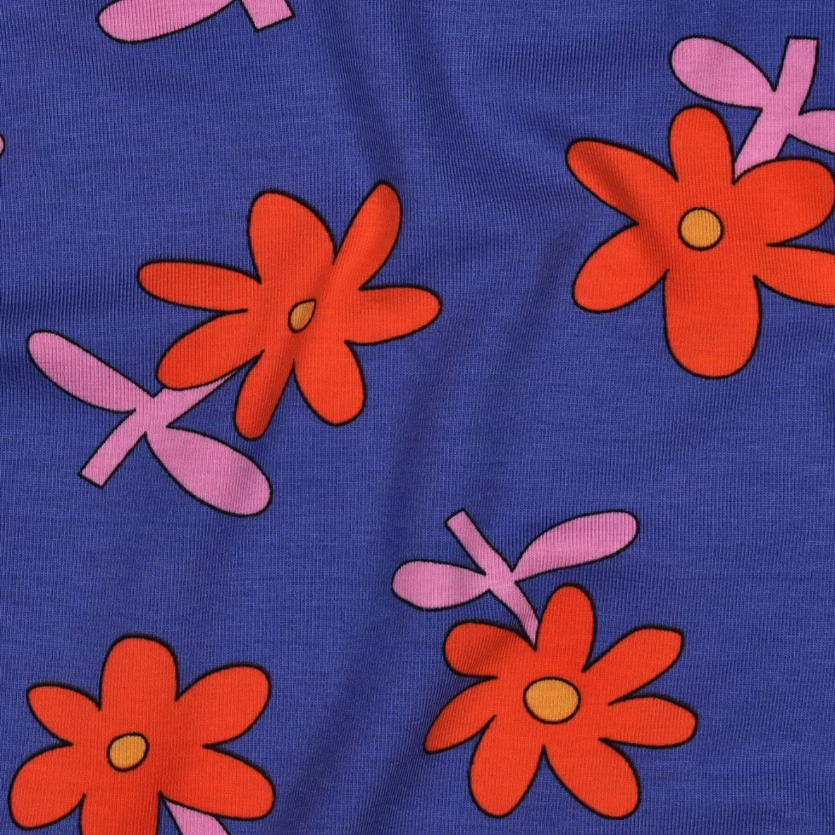 Bio Jersey Jennifer Bouron Blumen Blau