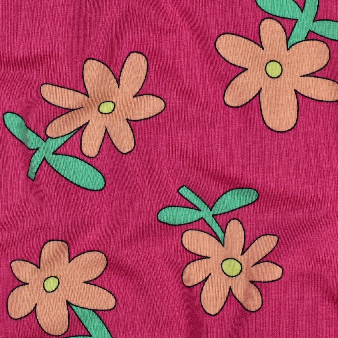 Bio Jersey Jennifer Bouron Blumen Fuchsia
