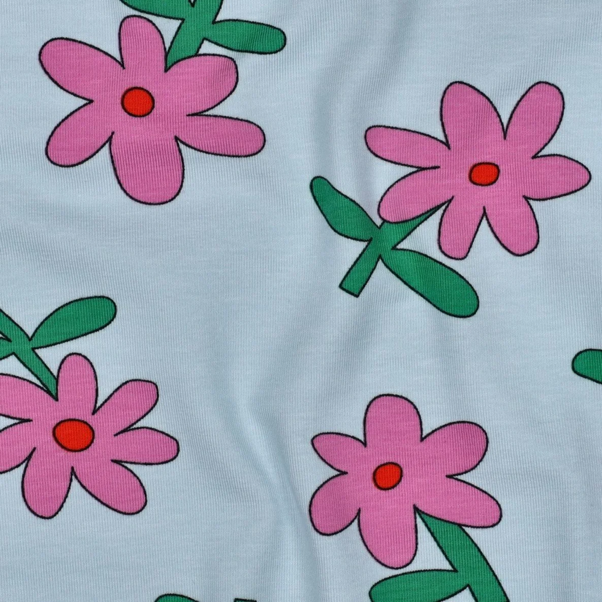 Bio Jersey Jennifer Bouron Blumen Hellblau