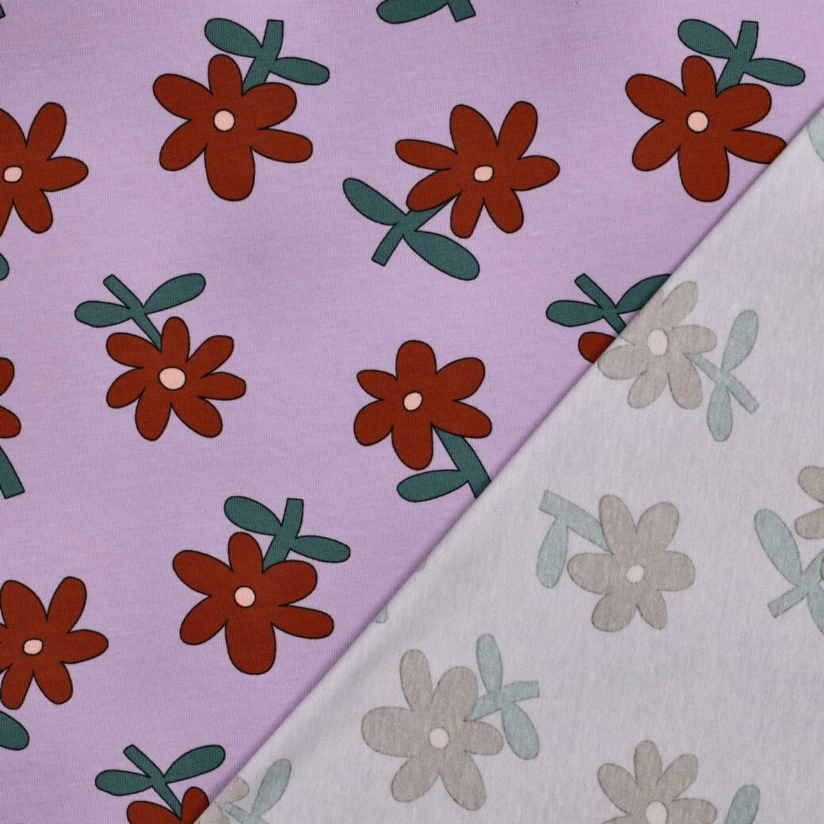 Bio Jersey Jennifer Bouron Blumen Lavendel