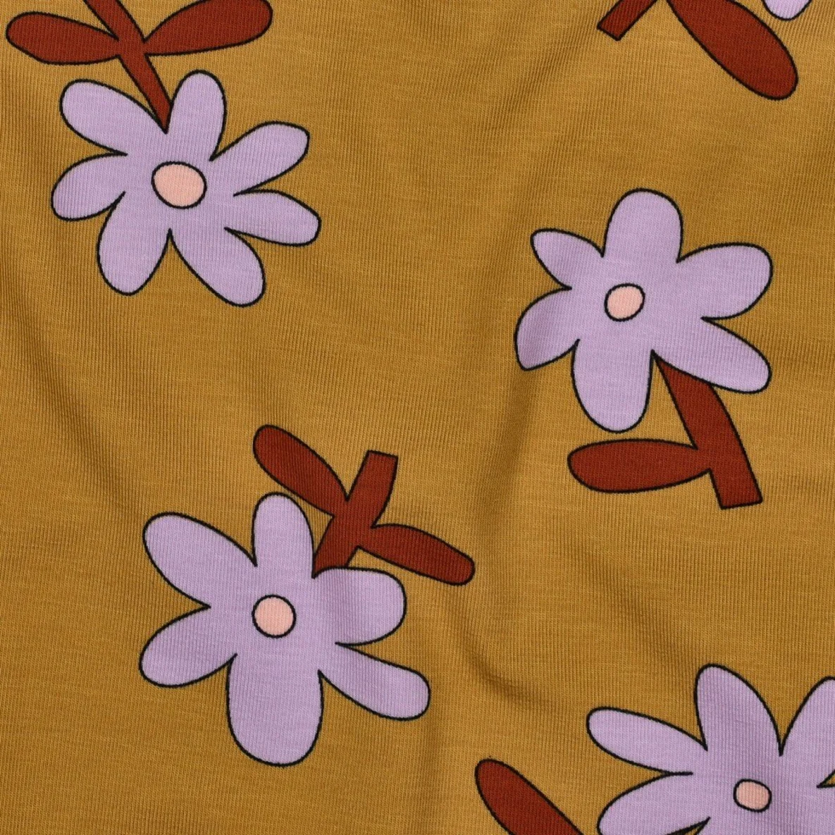 Bio Jersey Jennifer Bouron Blumen Ocker
