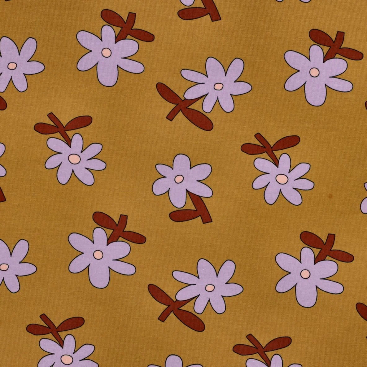 Bio Jersey Jennifer Bouron Blumen Ocker