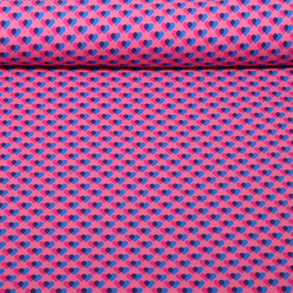 Bio Jersey "Queen Of Hearts" Heart Parade Dunkelrosa