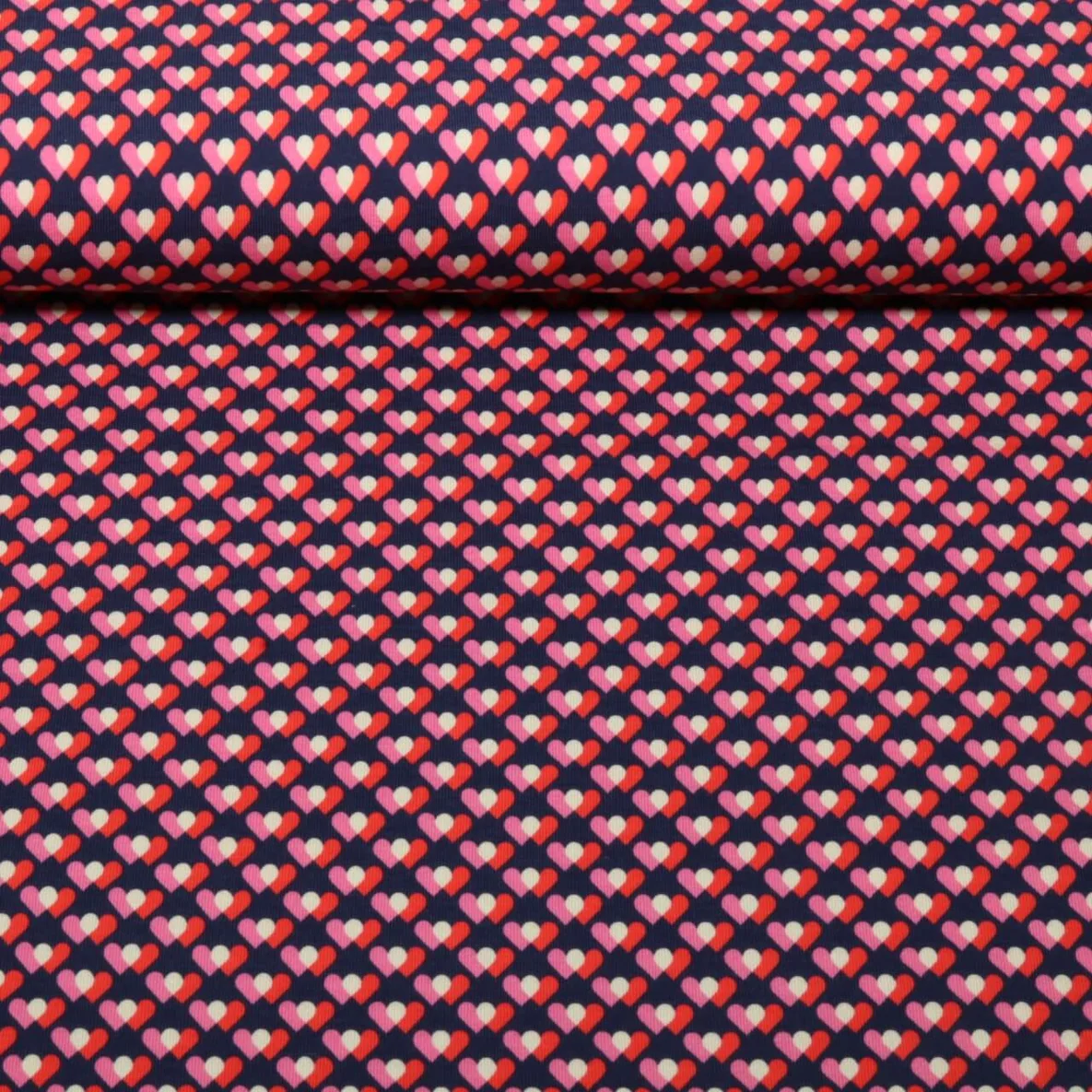 Bio Jersey "Queen Of Hearts" Heart Parade Nachtblau