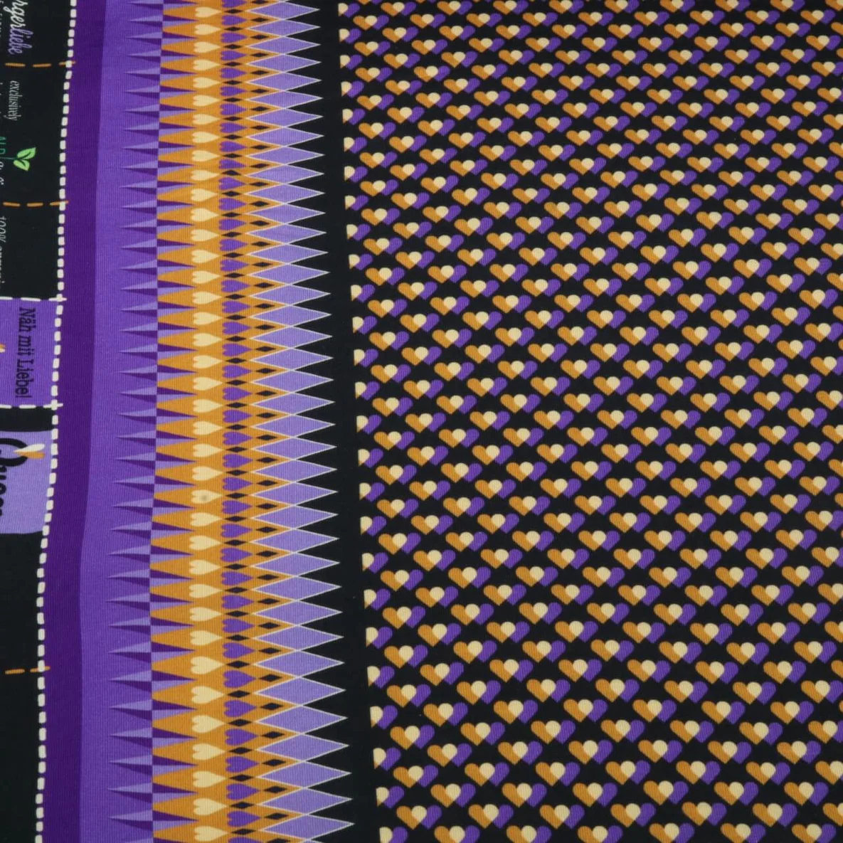 Bio Jersey "Queen Of Hearts" Heart Parade Schwarz