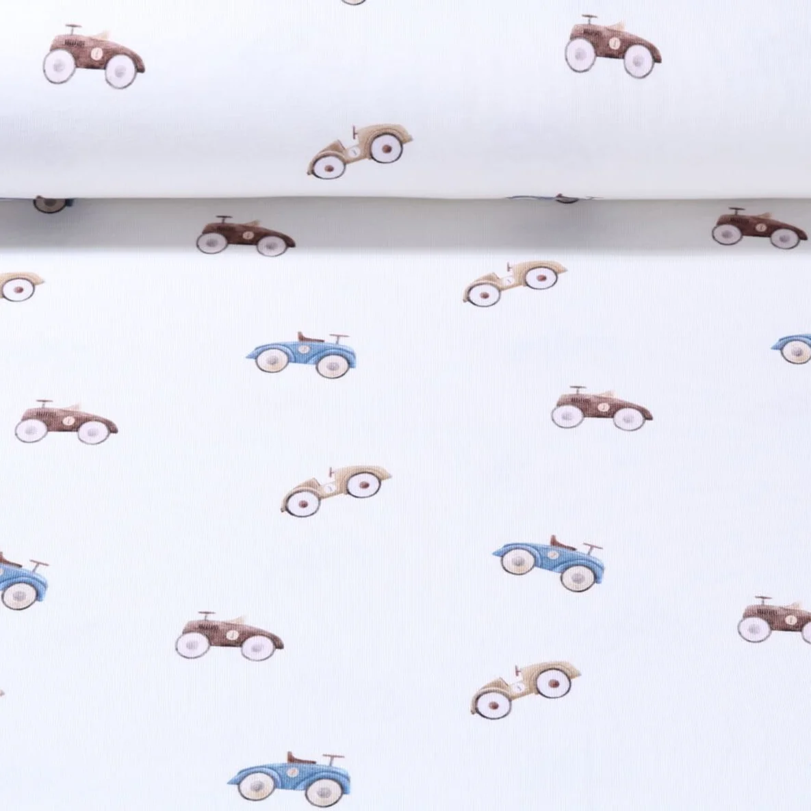 Bio Jersey Rennwagen Wollweiß