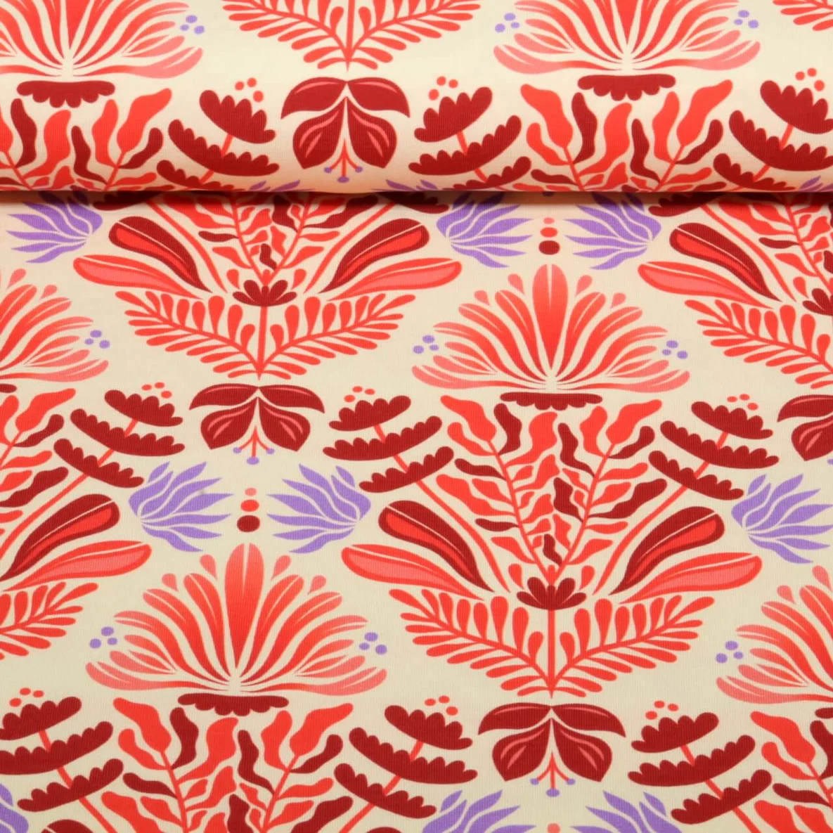 Bio Jersey "Southern Ease" Sunlit Botanica Beige Rot