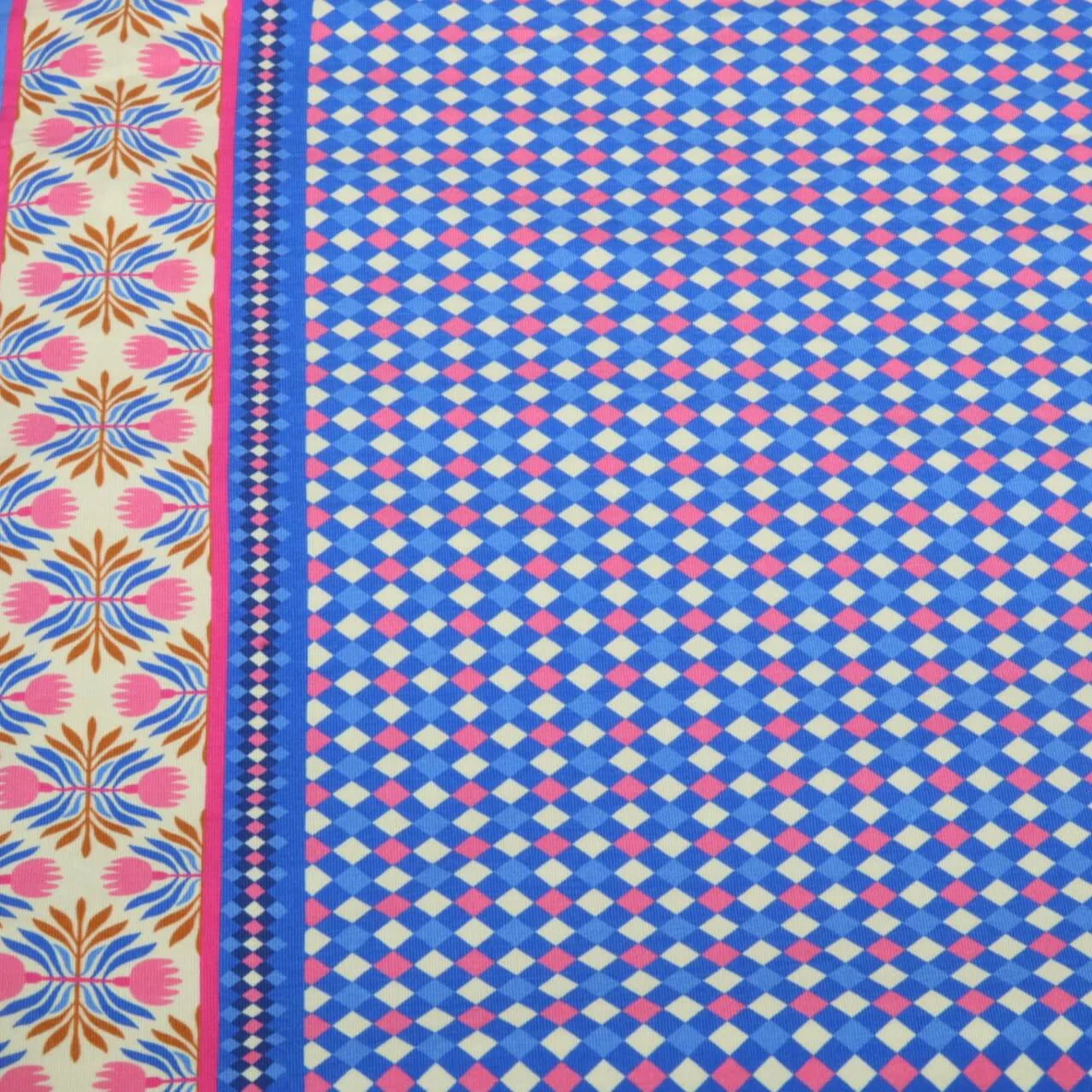 Bio Jersey "Southern Ease" Woven Light Royalblau