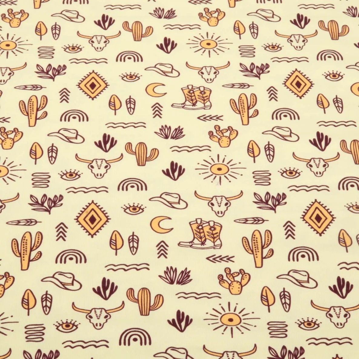 Bio Jersey "Western Fairy Tales" Yeehaw Ecru