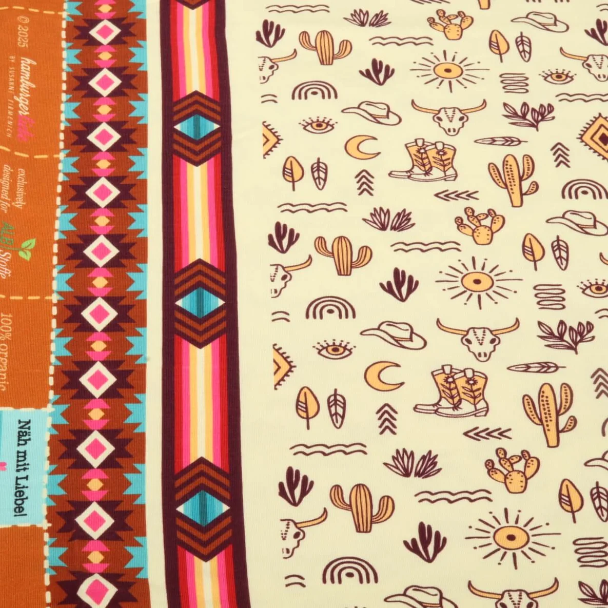 Bio Jersey "Western Fairy Tales" Yeehaw Ecru