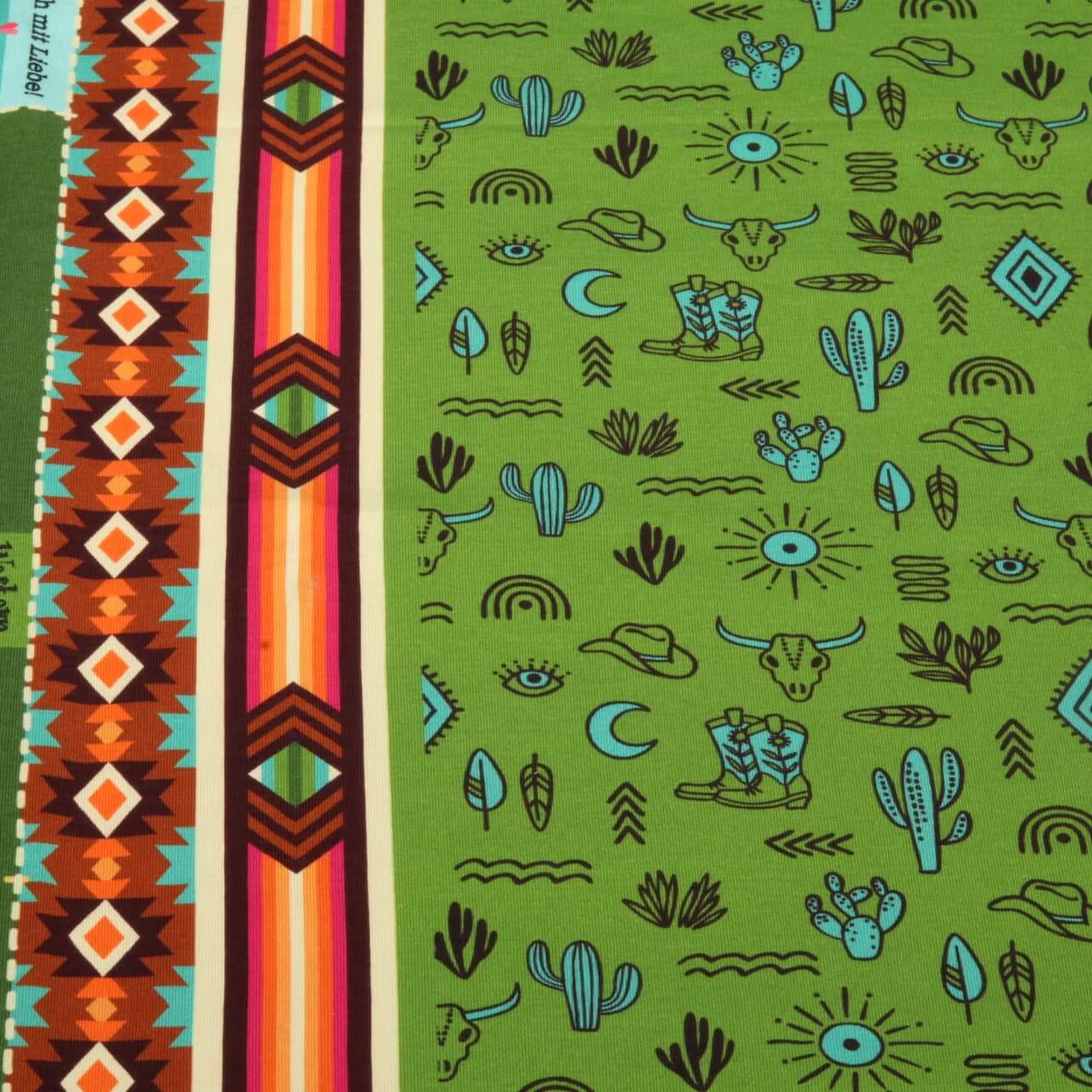 Bio Jersey "Western Fairy Tales" Yeehaw Grün