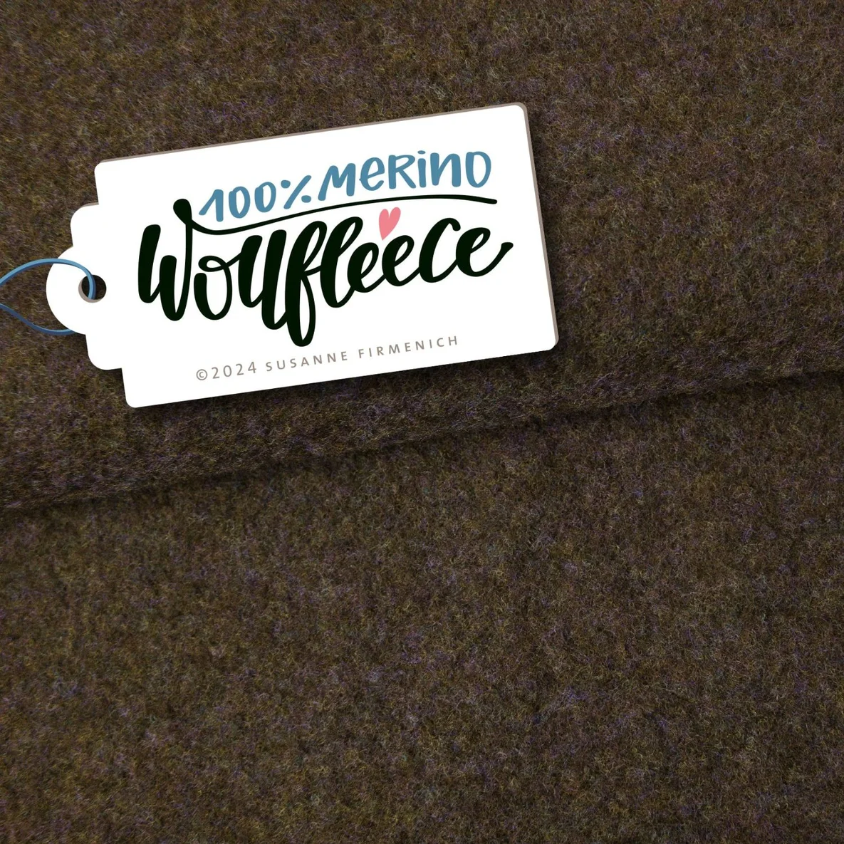 Bio Merino Wollfleece Dunkelbraun Melange 