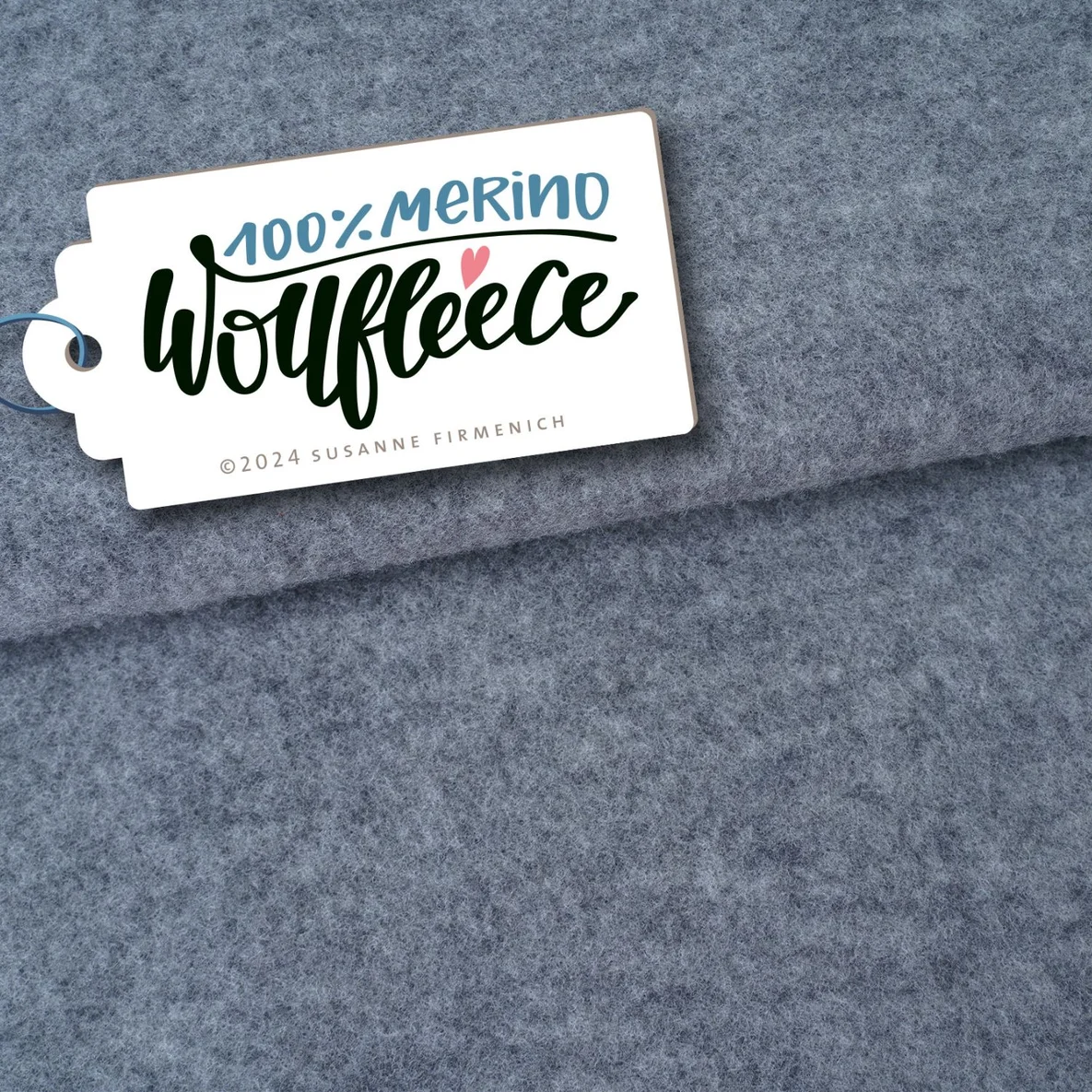 Bio Merino Wollfleece Grau Melange 