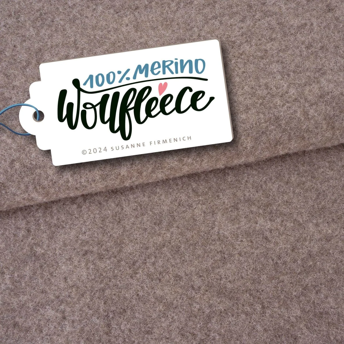 Bio Merino Wollfleece Taupe Melange 