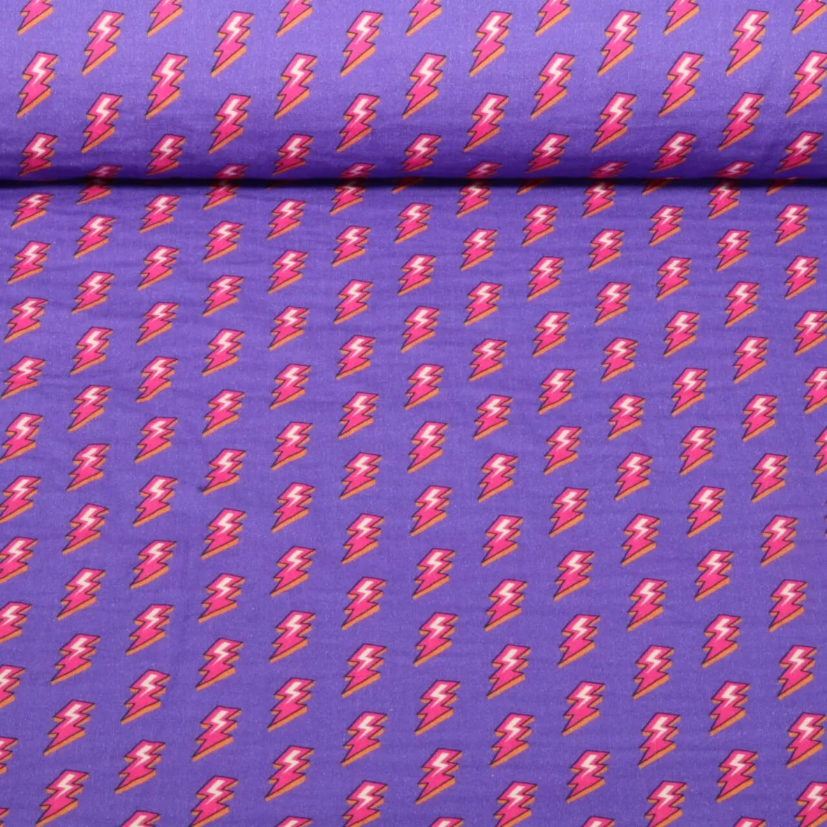 Bio Musselin Glatt "Choose your Vibe" Power Lila