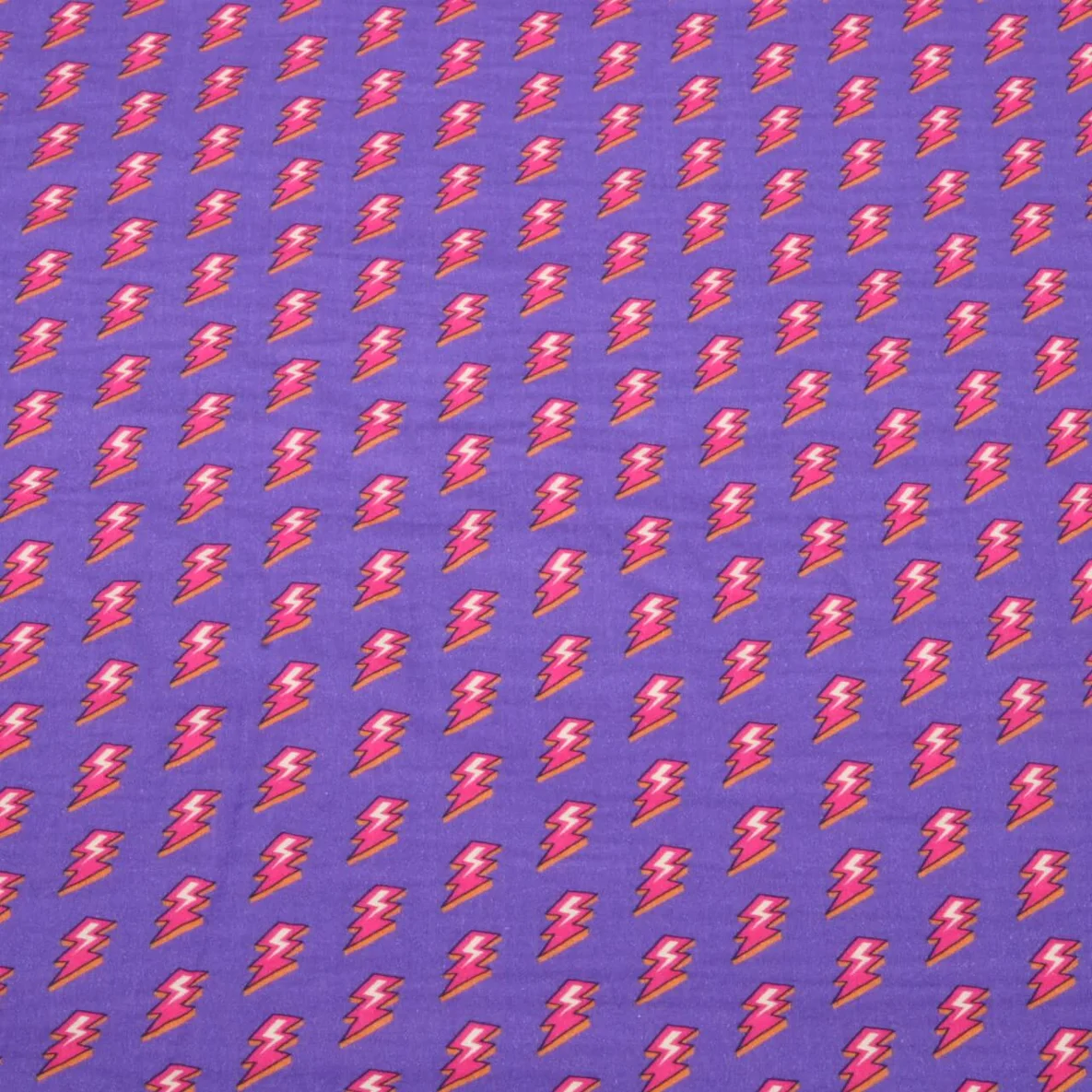 Bio Musselin Glatt "Choose your Vibe" Power Lila