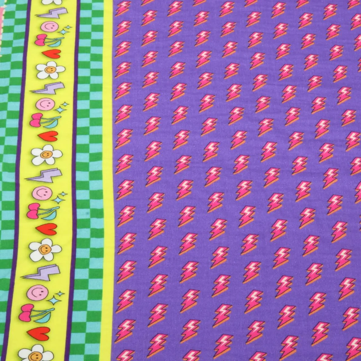 Bio Musselin Glatt "Choose your Vibe" Power Lila