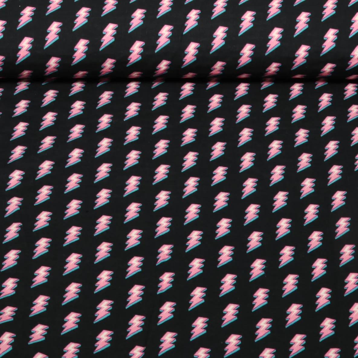 Bio Musselin Glatt "Choose your Vibe" Power Schwarz