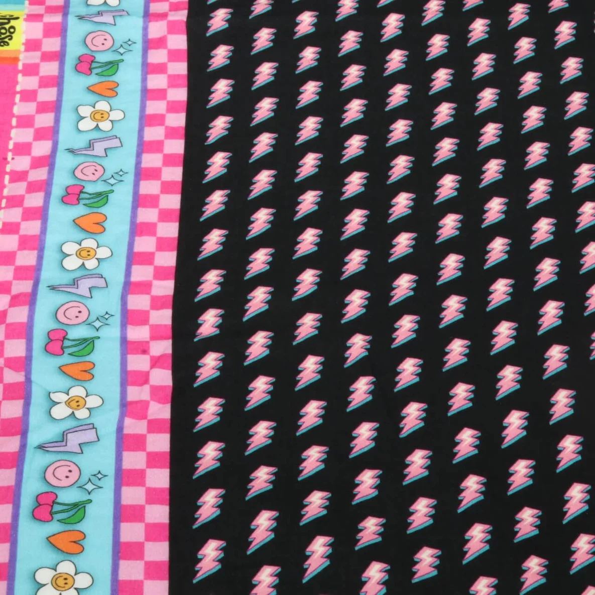 Bio Musselin Glatt "Choose your Vibe" Power Schwarz