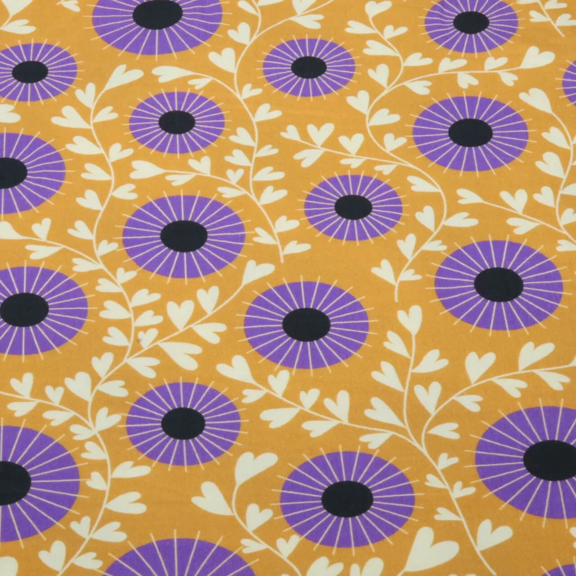 Bio Musselin Glatt "Queen Of Hearts" Court Garden Gelb