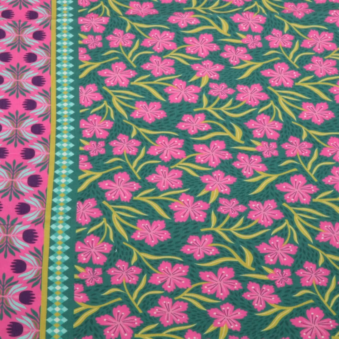 Bio Musselin Glatt "Southern Ease" Bloom Drift Grün