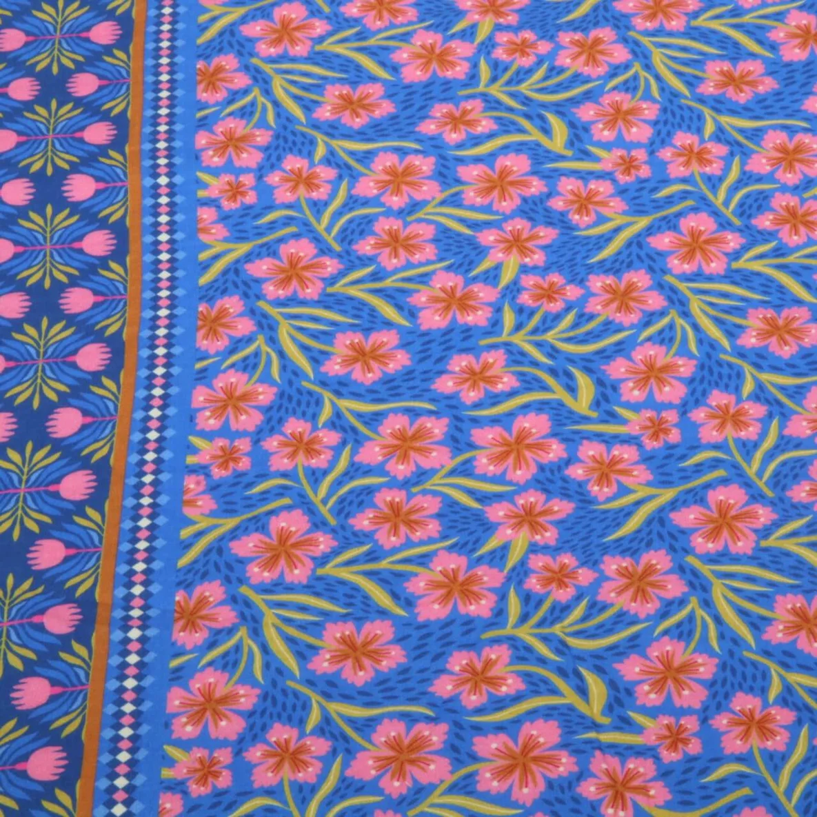 Bio Musselin Glatt "Southern Ease" Bloom Drift Royalblau