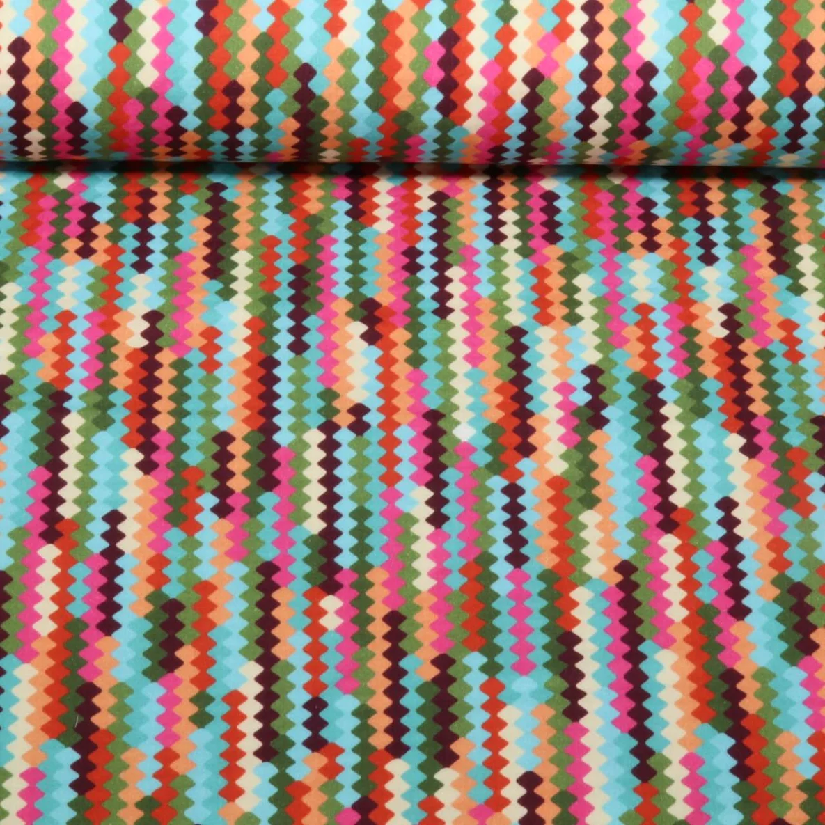 Bio Musselin Glatt "Western Fairy Tales" Tracks Grün