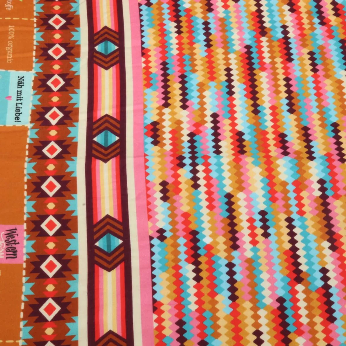 Bio Musselin Glatt "Western Fairy Tales" Tracks Kupfer