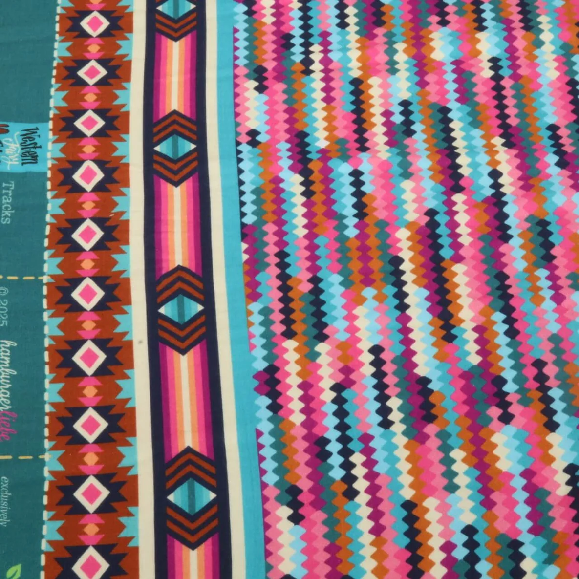 Bio Musselin Glatt "Western Fairy Tales" Tracks Petrol