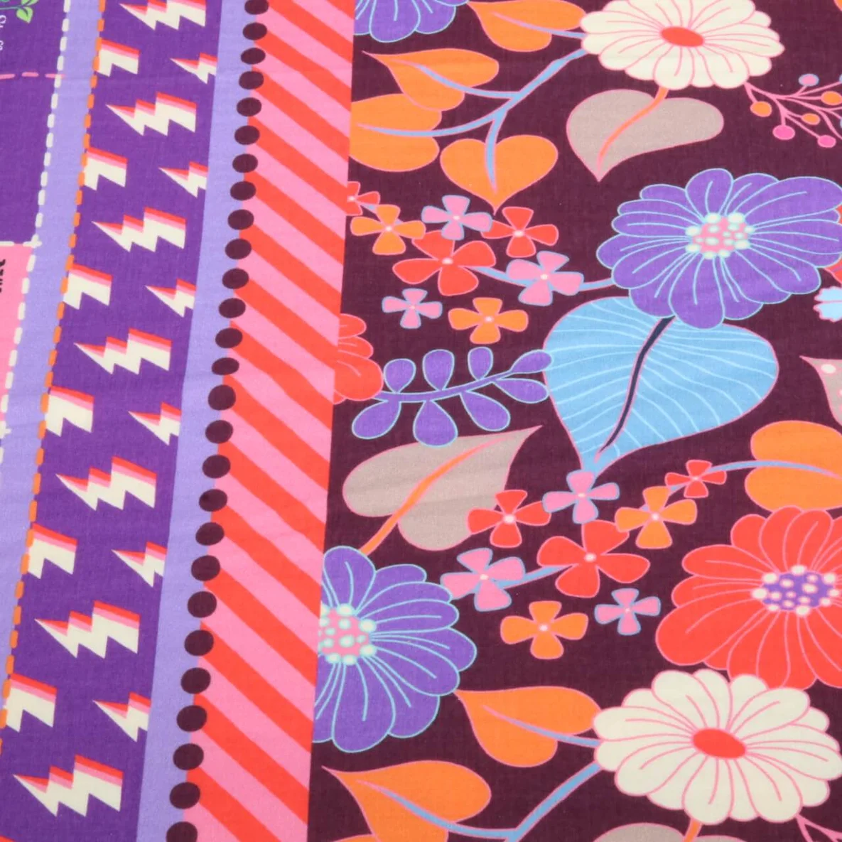 Bio Musselin "Gleam" Bloomorama Bordeaux