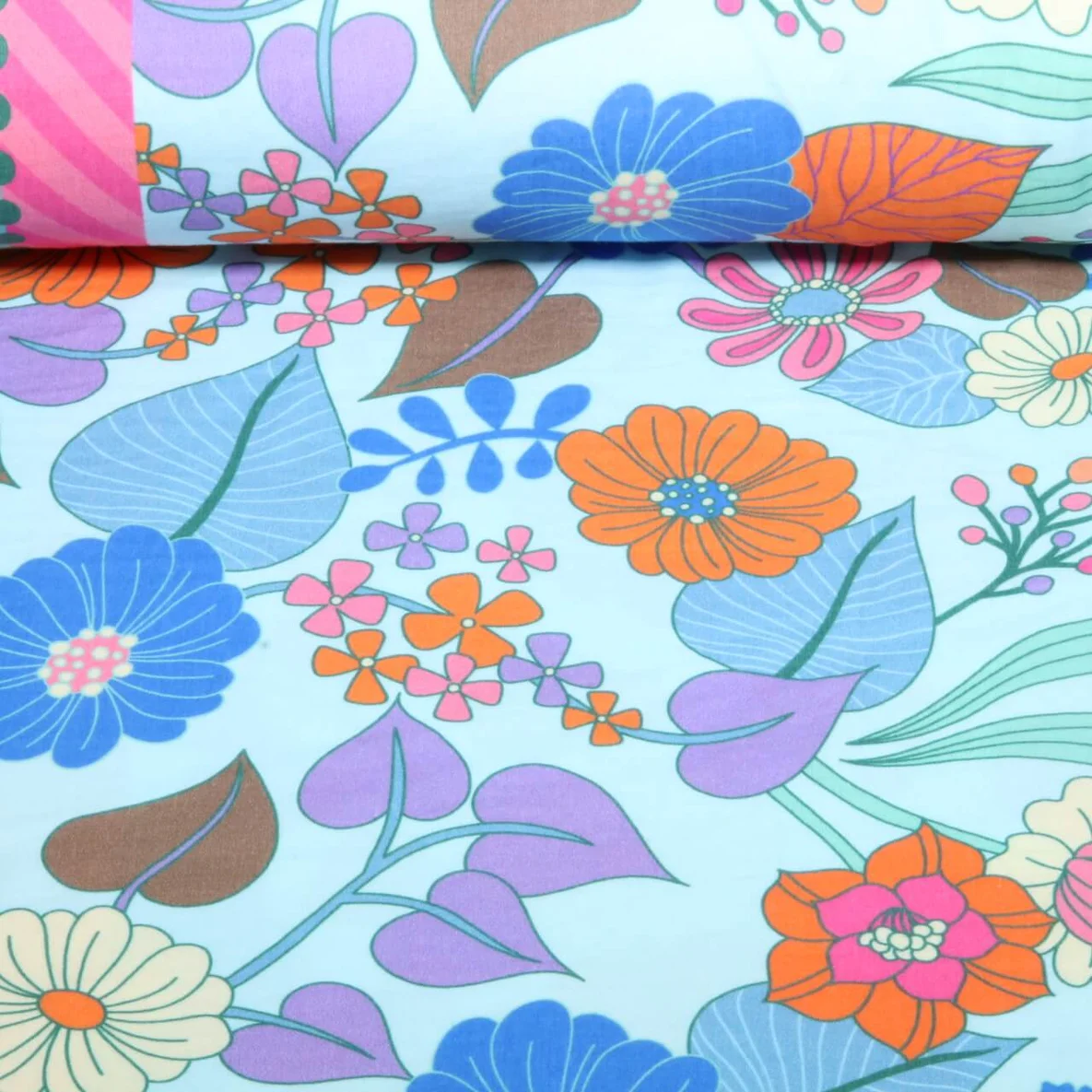 Bio Musselin "Gleam" Bloomorama Hellblau