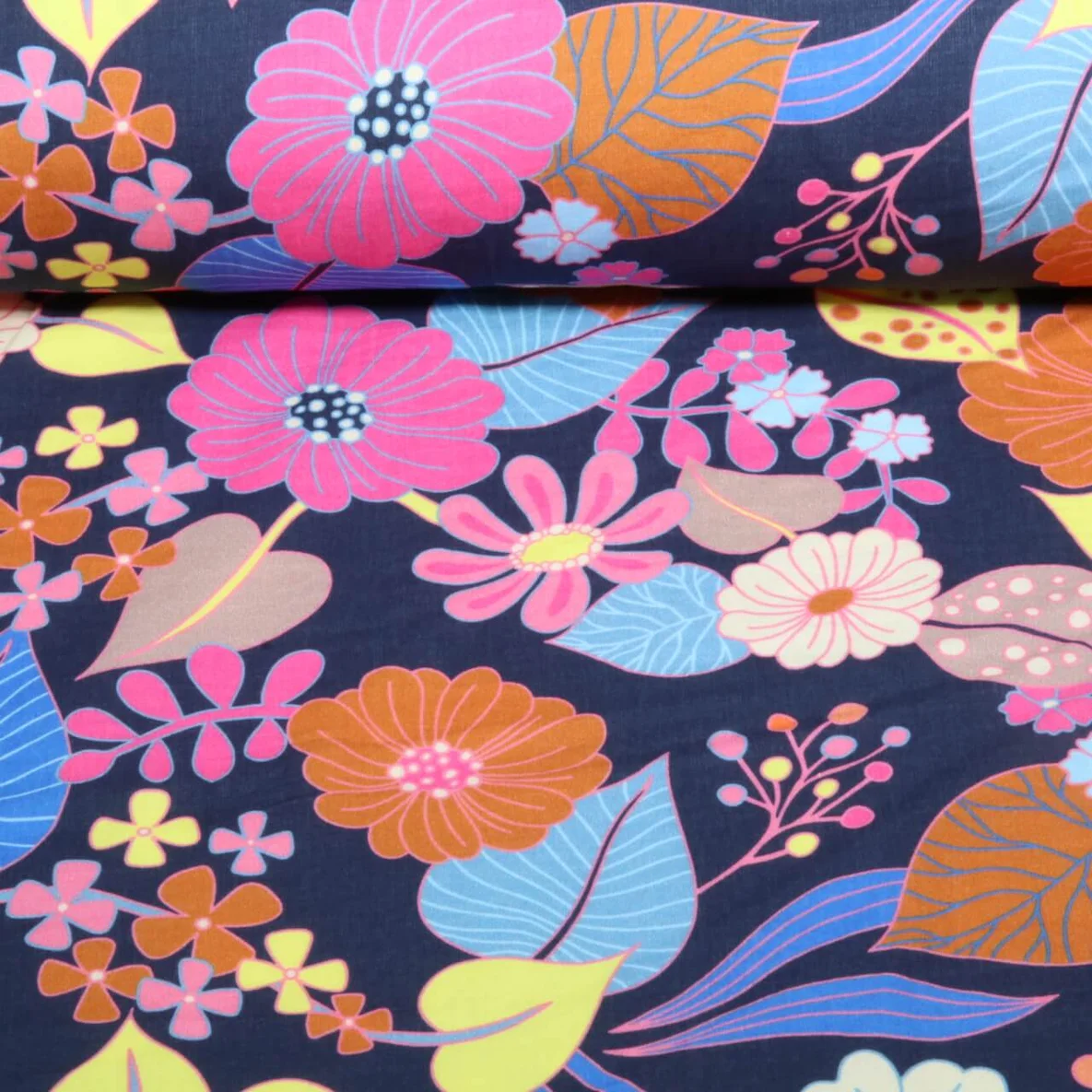 Bio Musselin "Gleam" Bloomorama Navy