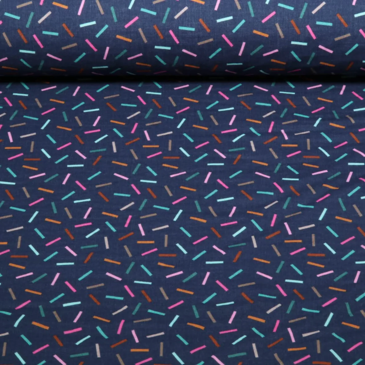 Bio Musselin "Gleam" Glimmerbits Navy