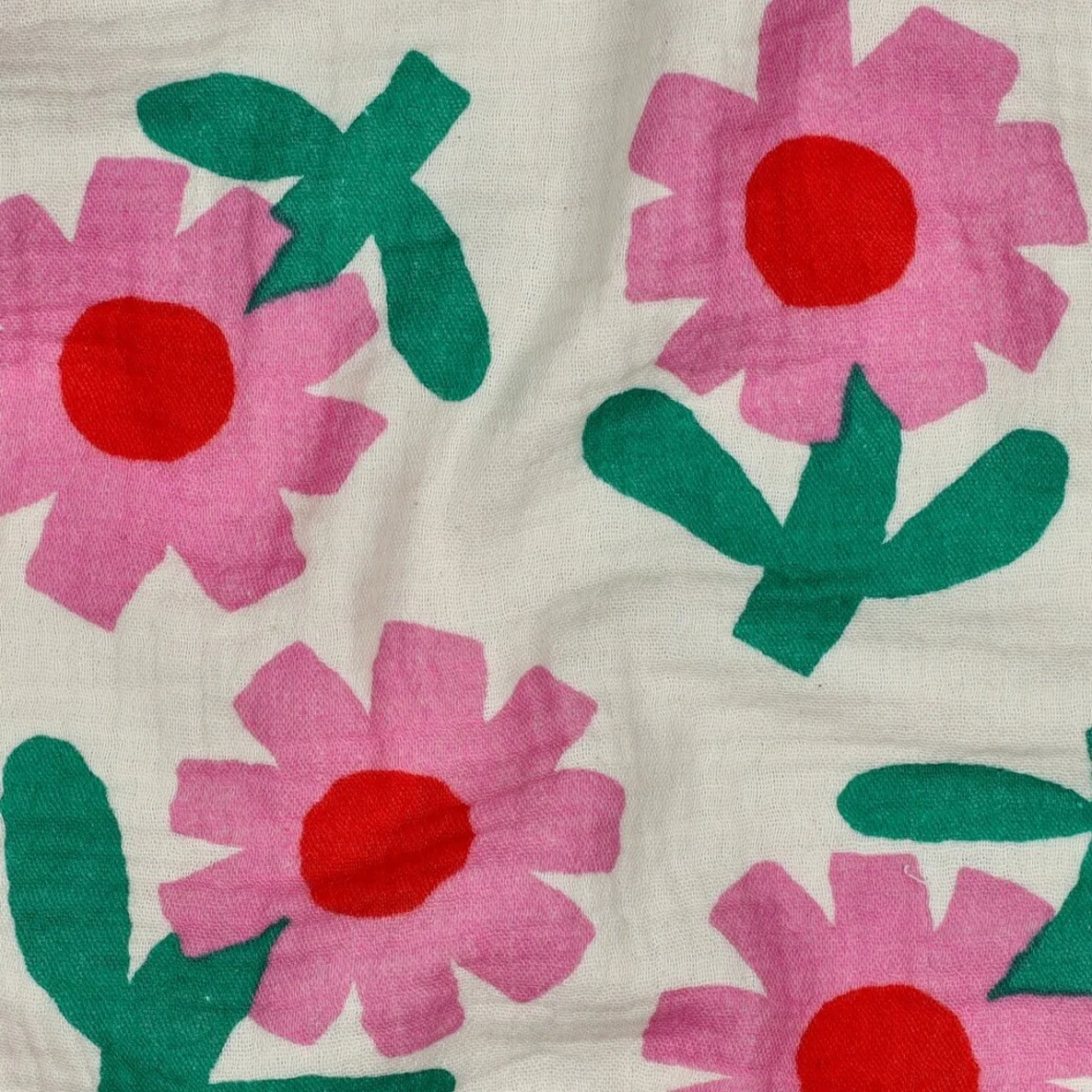 Bio Musselin Jennifer Bouron Blumen Natur Pink