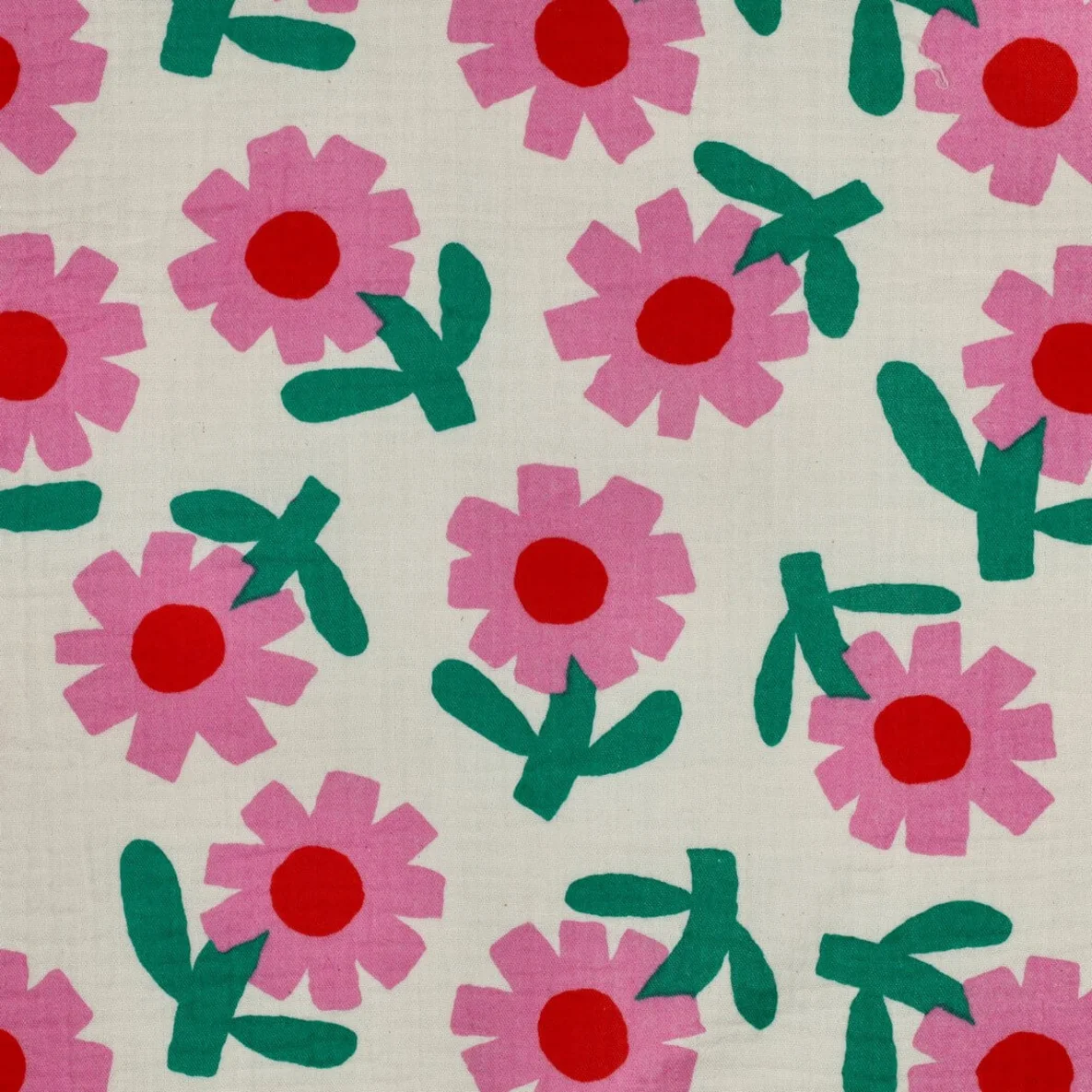 Bio Musselin Jennifer Bouron Blumen Natur Pink