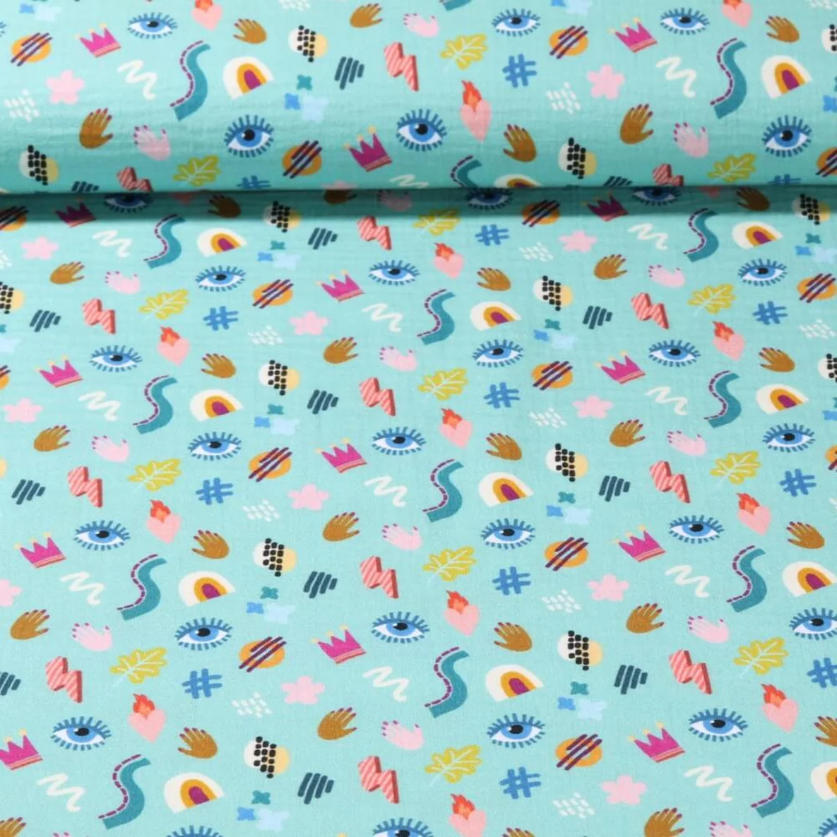 Bio-Musselin "Magical" Türkis