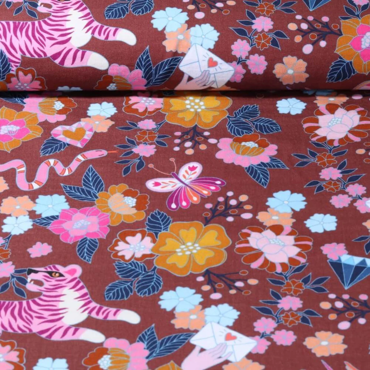 Bio-Musselin "Mixed Emotions" Braun