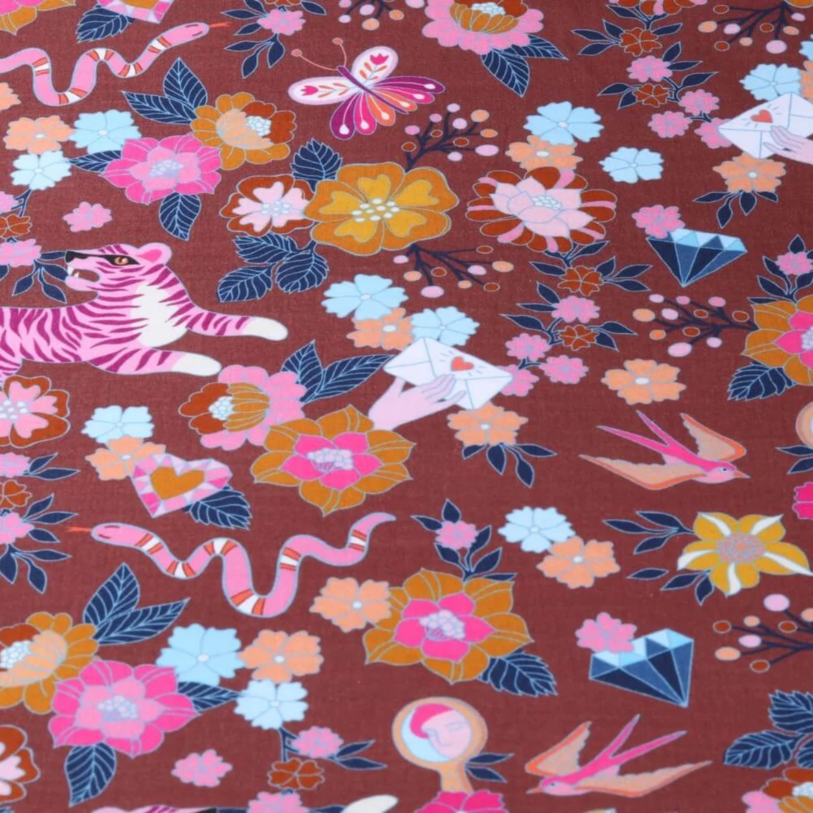 Bio-Musselin "Mixed Emotions" Braun