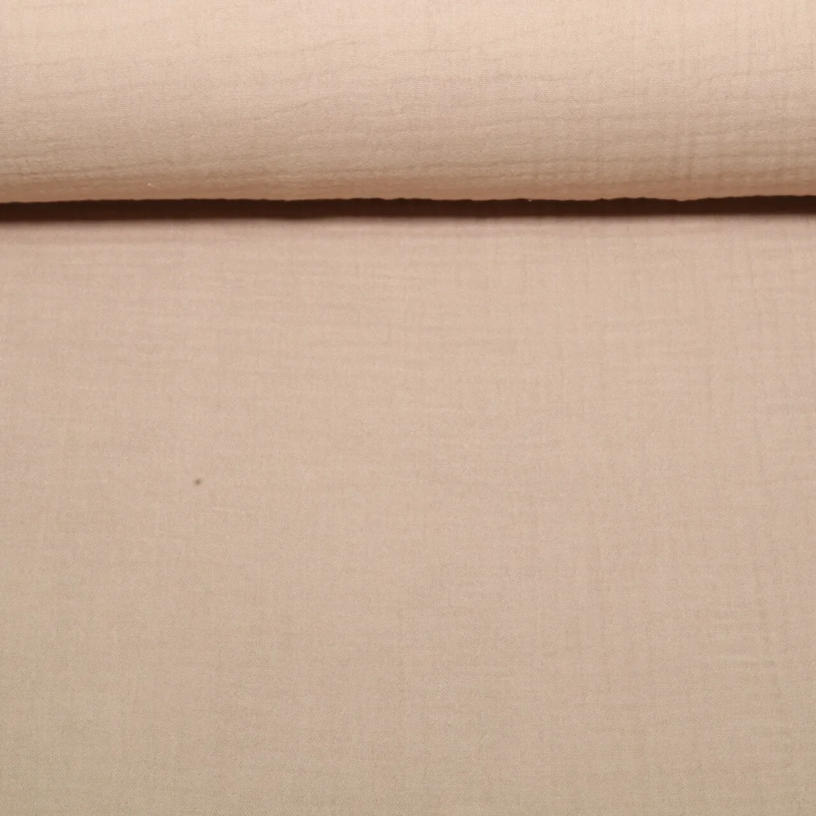 Bio Musselin Triple Uni Dunkelbeige