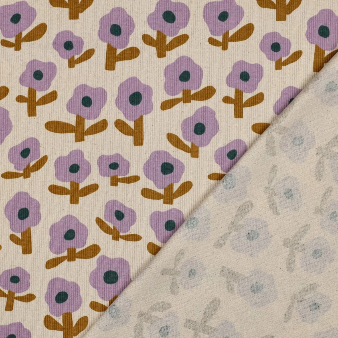Bio Rippjersey Jennifer Bouron Blumen Natur Lavendel