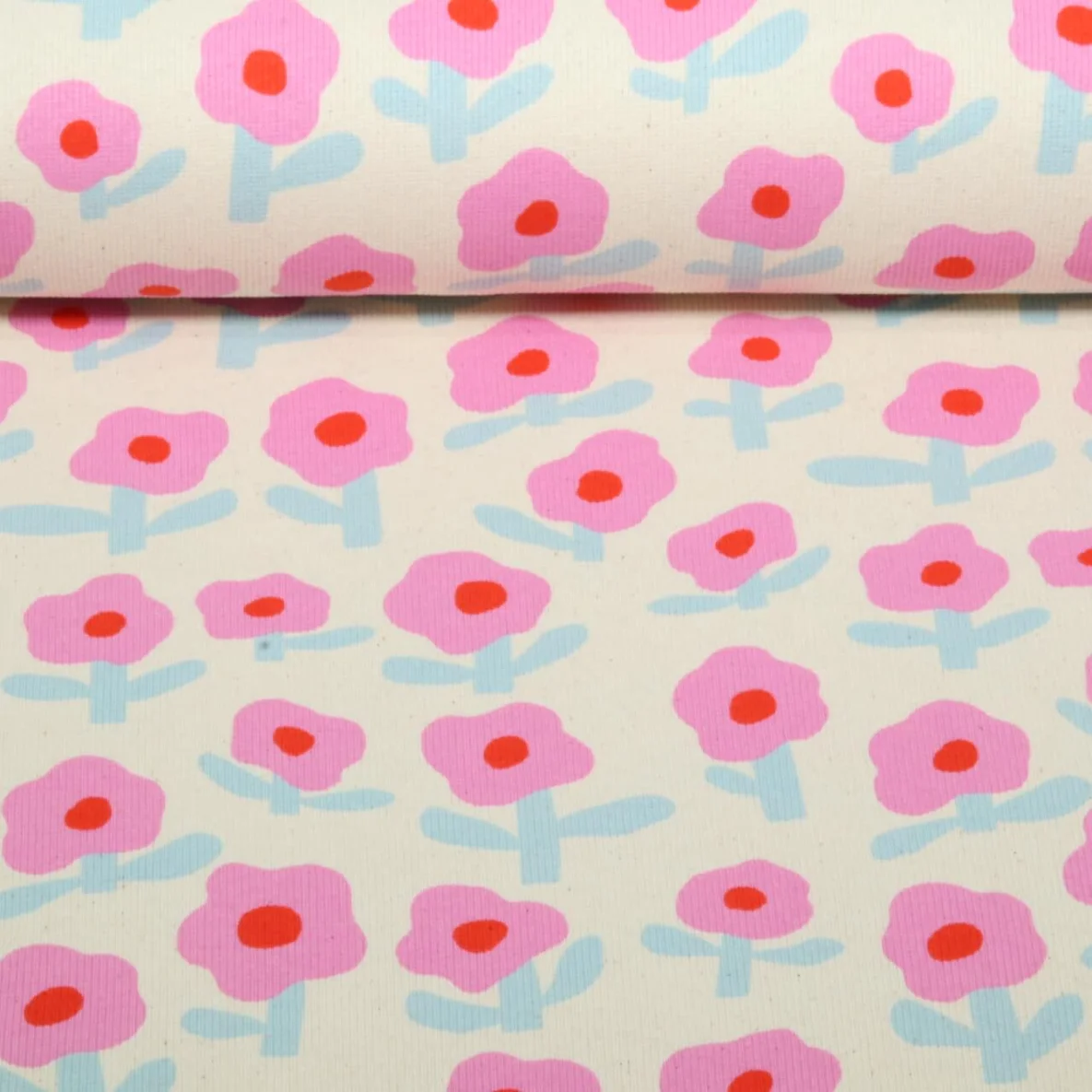 Bio Rippjersey Jennifer Bouron Blumen Natur Rosa