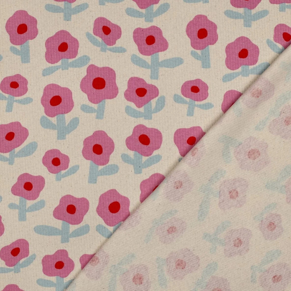 Bio Rippjersey Jennifer Bouron Blumen Natur Rosa