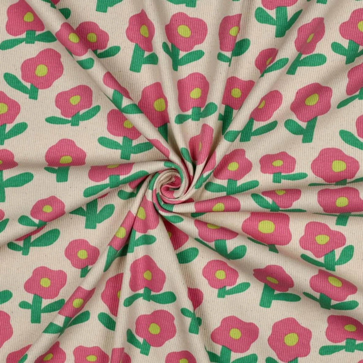 Bio Rippjersey Jennifer Bouron Blumen Natur Rosa